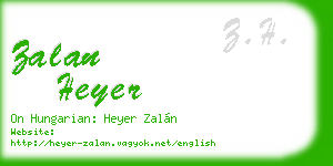 zalan heyer business card